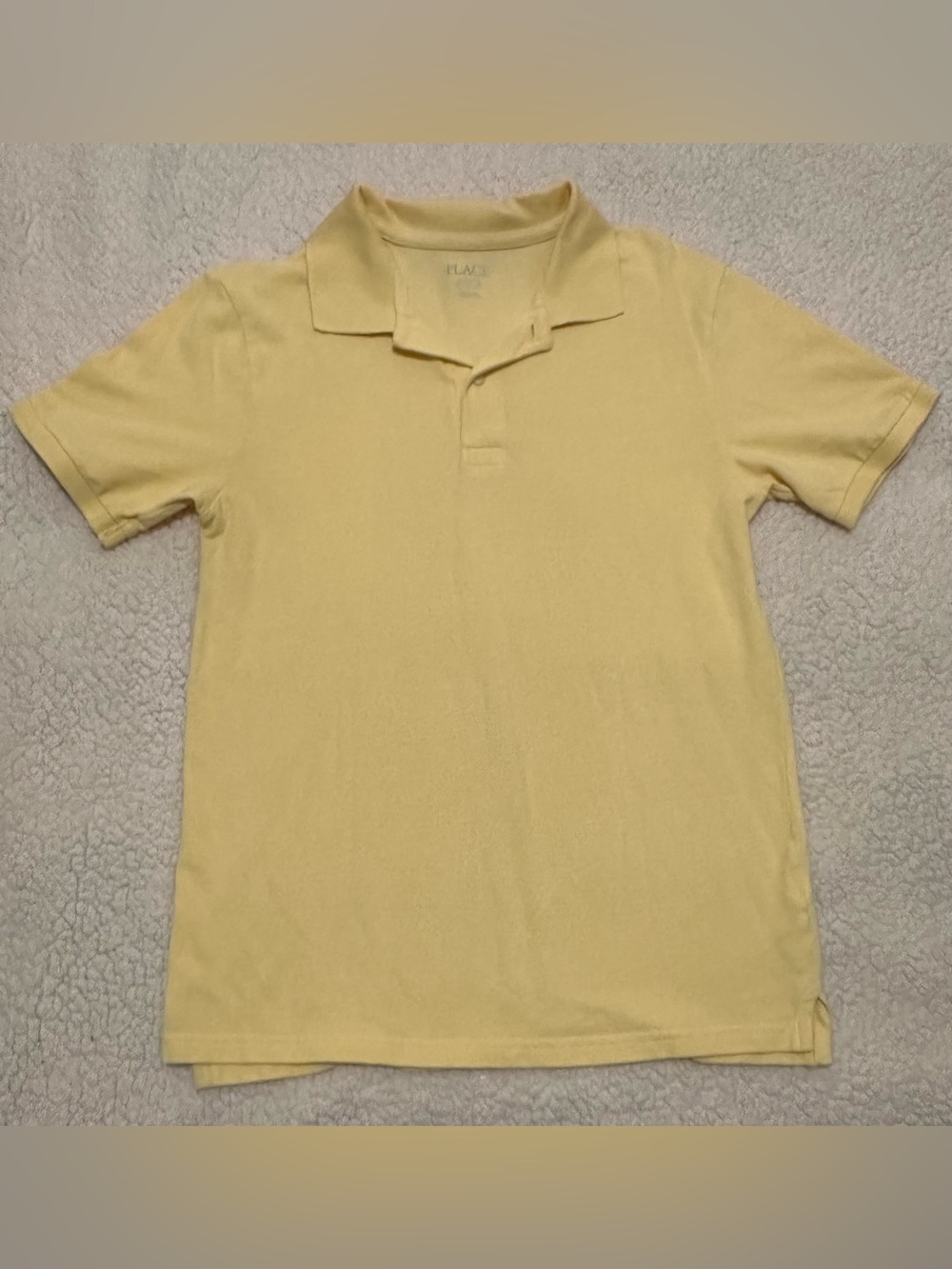 Children’s Place Boy’s XL 14 Yellow Short Sleeve Polo Shirt